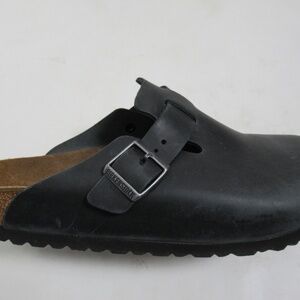 Birkenstock Unisex Boston Oiled Leather Clog Black Size 8 US M / 10 US L / 41 EU